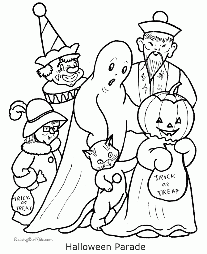 free halloween coloring pages for preschoolers