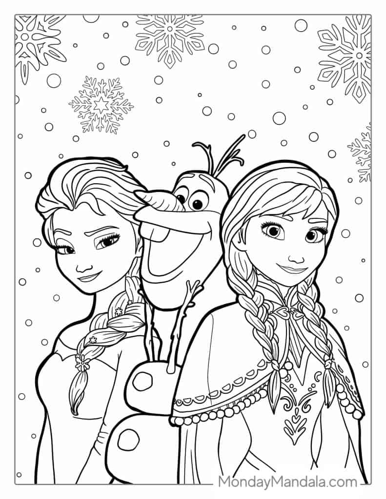 Free Frozen Coloring Pages Printable