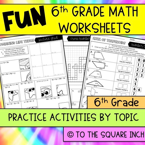 Free Fun Math Worksheet For 6th Graders Download Free Fun Math 
