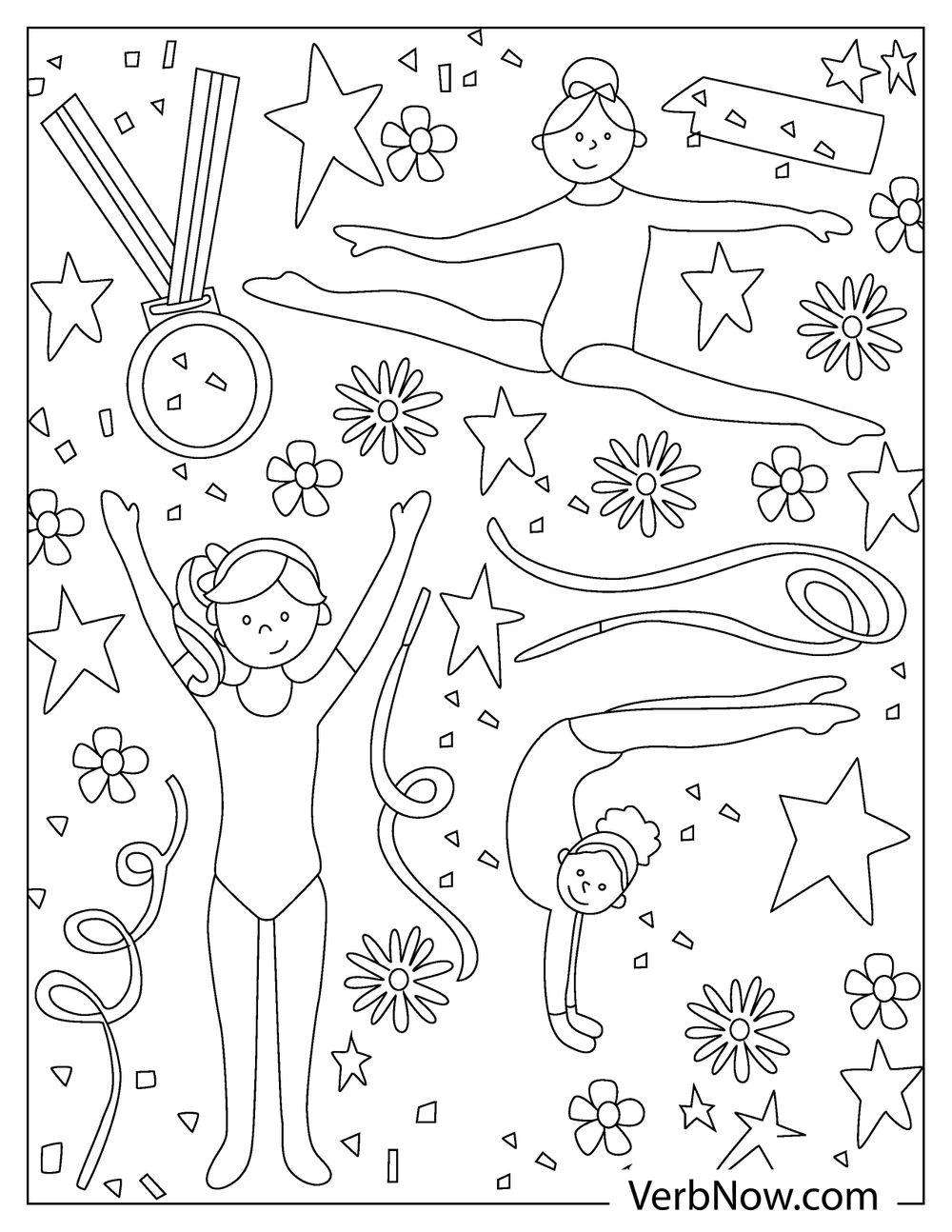 Free Gymnastics Coloring Pages For Download Printable PDF 