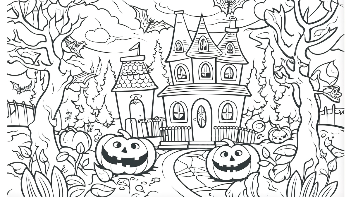 free halloween coloring book pages