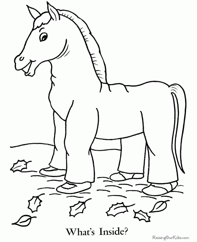 Free Halloween Coloring Pages Horse Costume 006