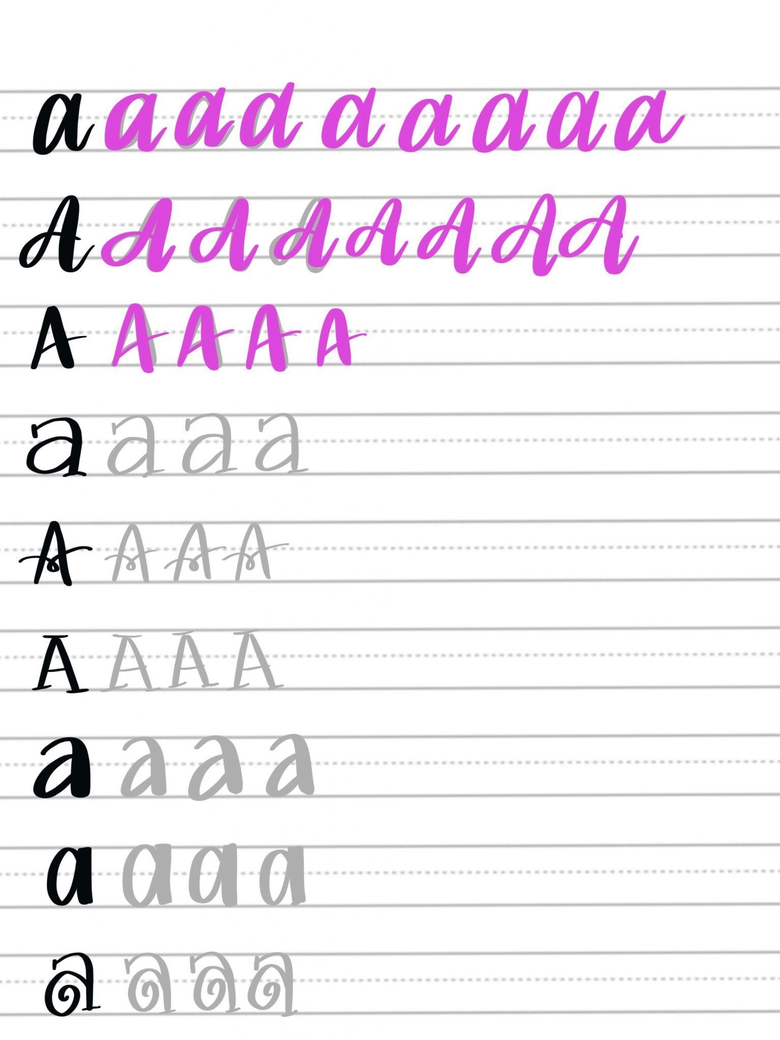 free printable lettering worksheets