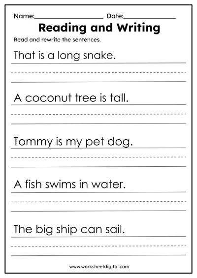 handwriting worksheet practice