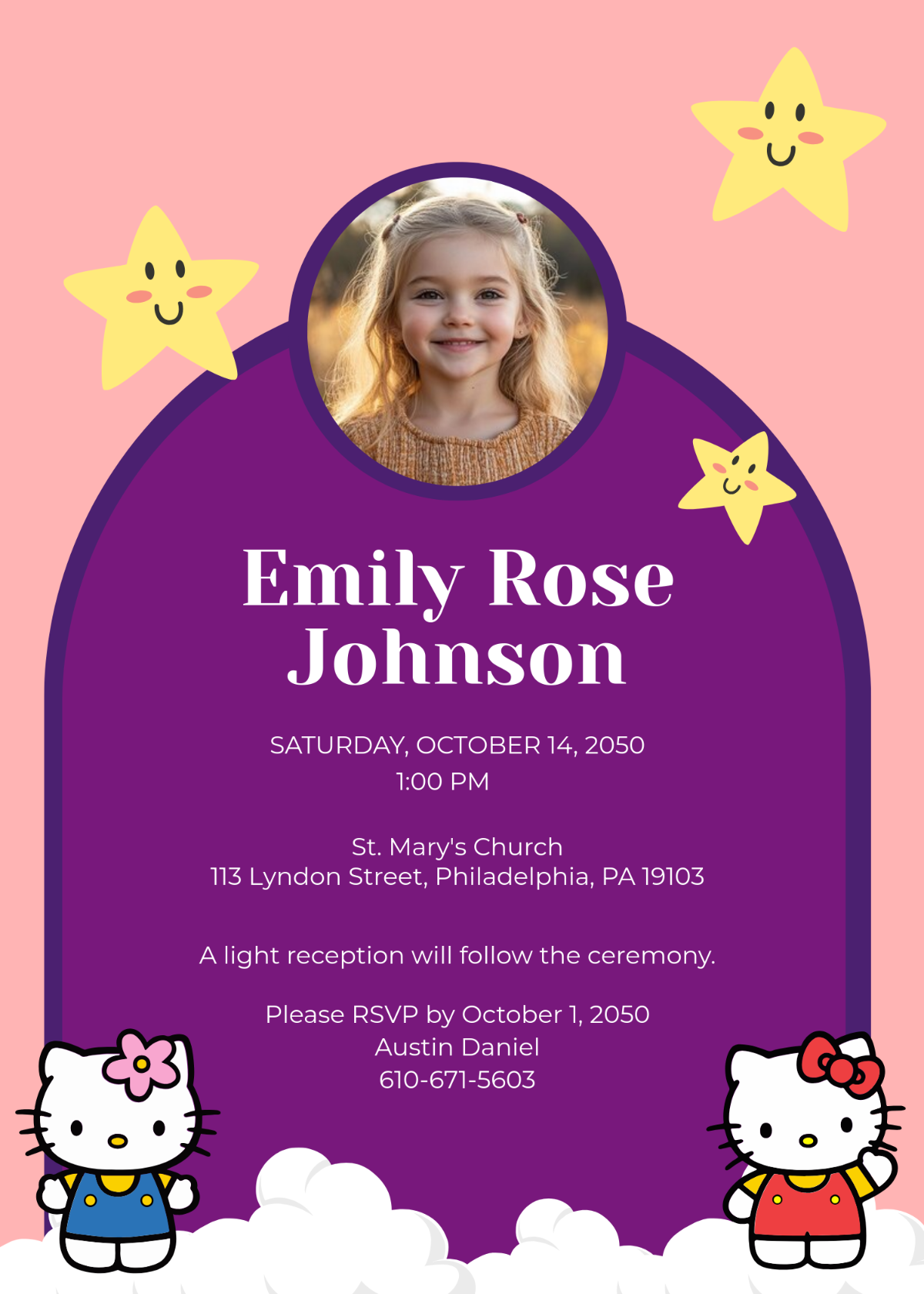 Free Hello Kitty Invitation Template To Edit Online