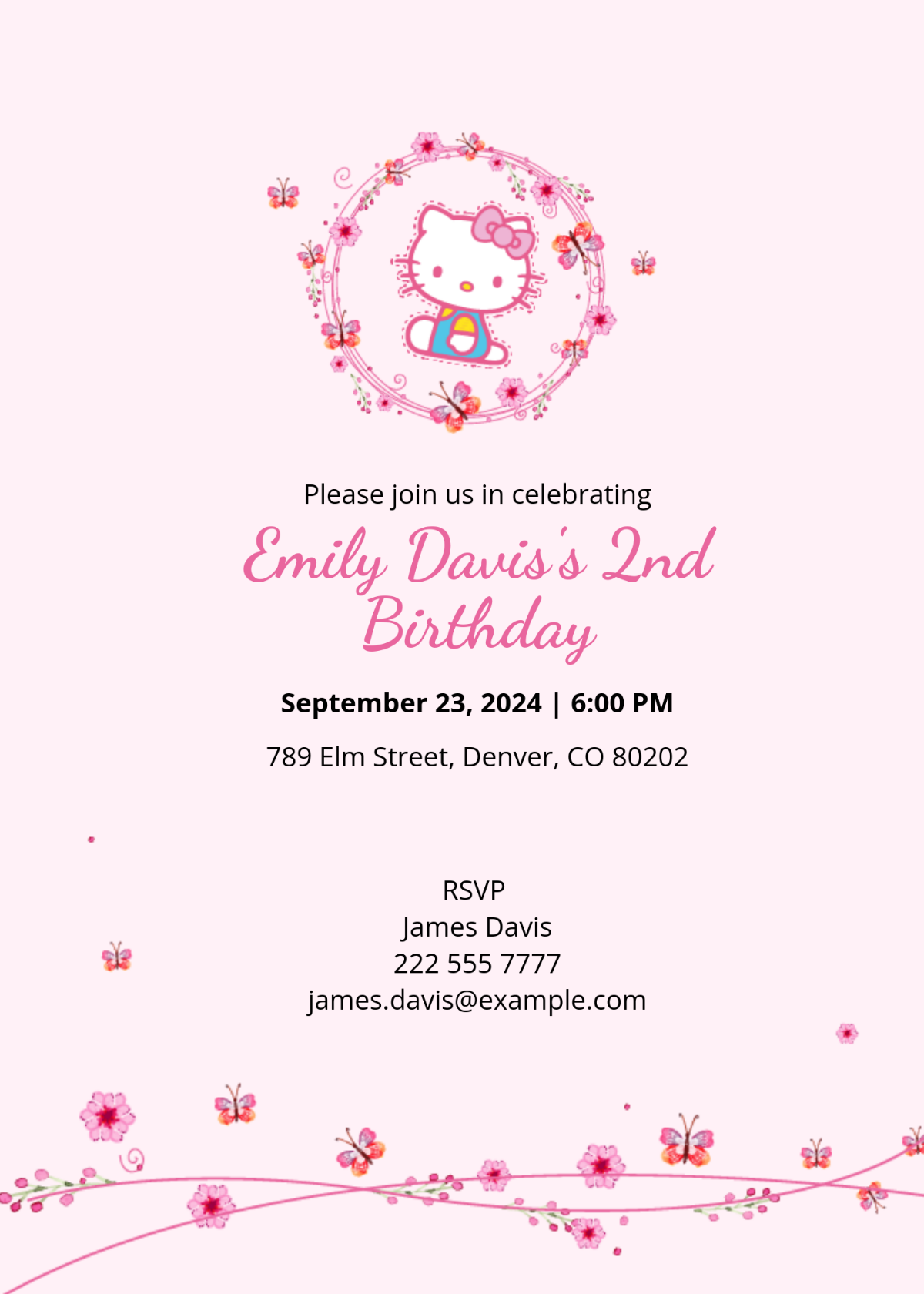 kitty party invitation template