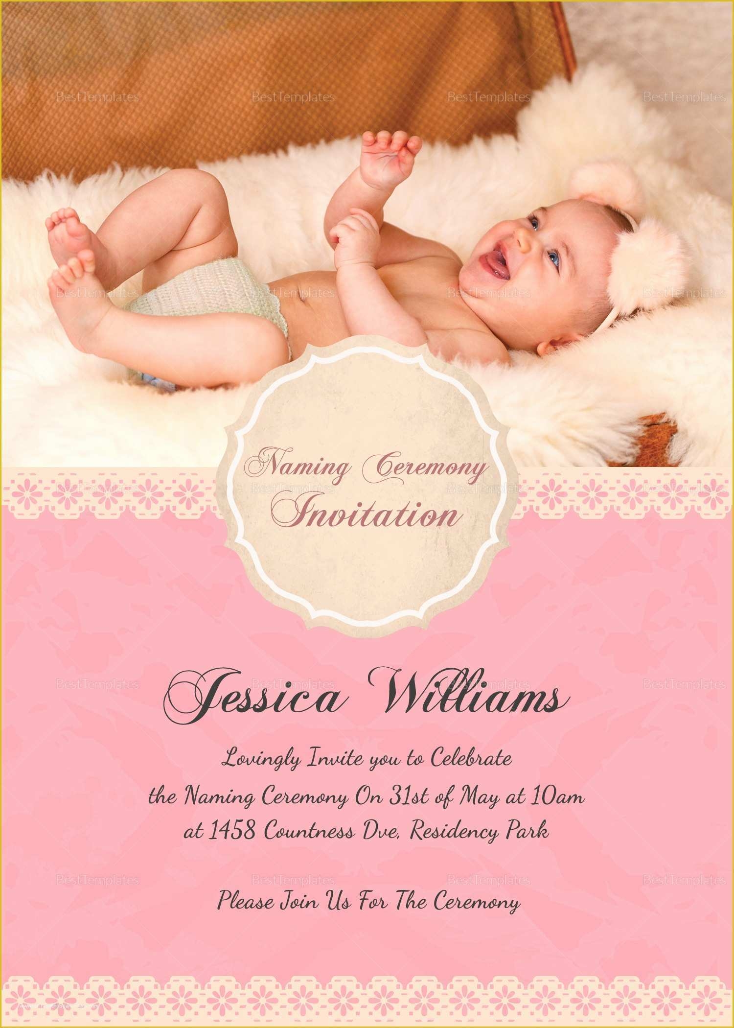 Free Invitation Templates For Naming Ceremony Of Born Naming Ceremony