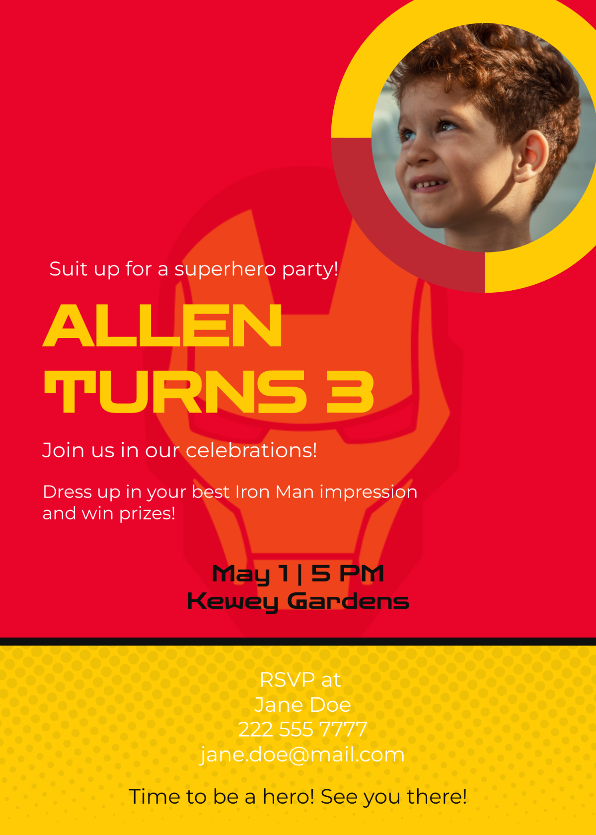 Free Iron Man Birthday Invitation Template To Edit Online