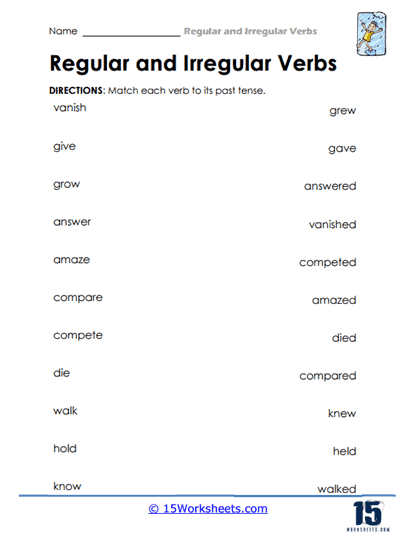Free Irregular Past Tense Verbs Worksheet Download Free Irregular Past 