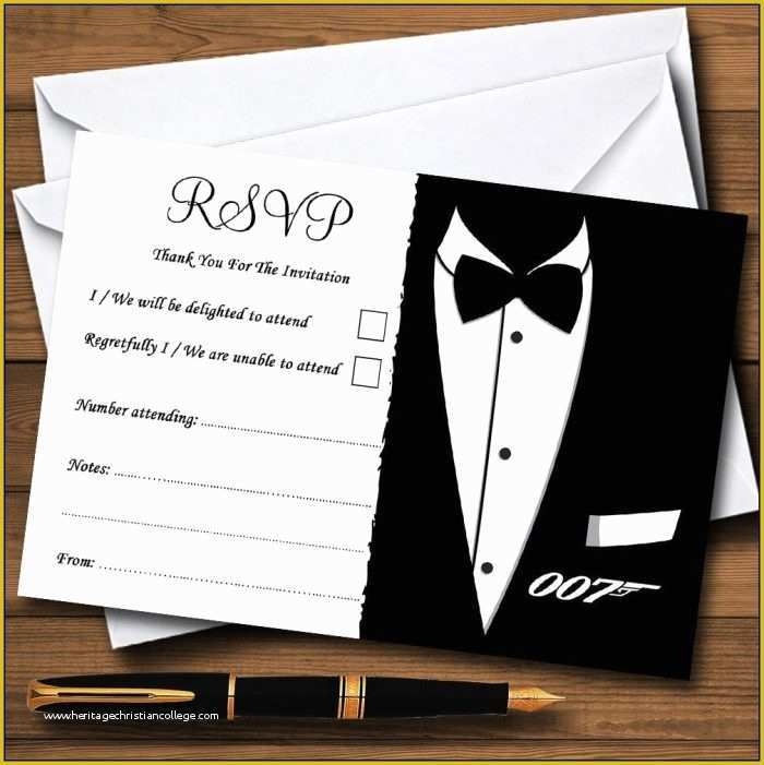 james bond invitation template