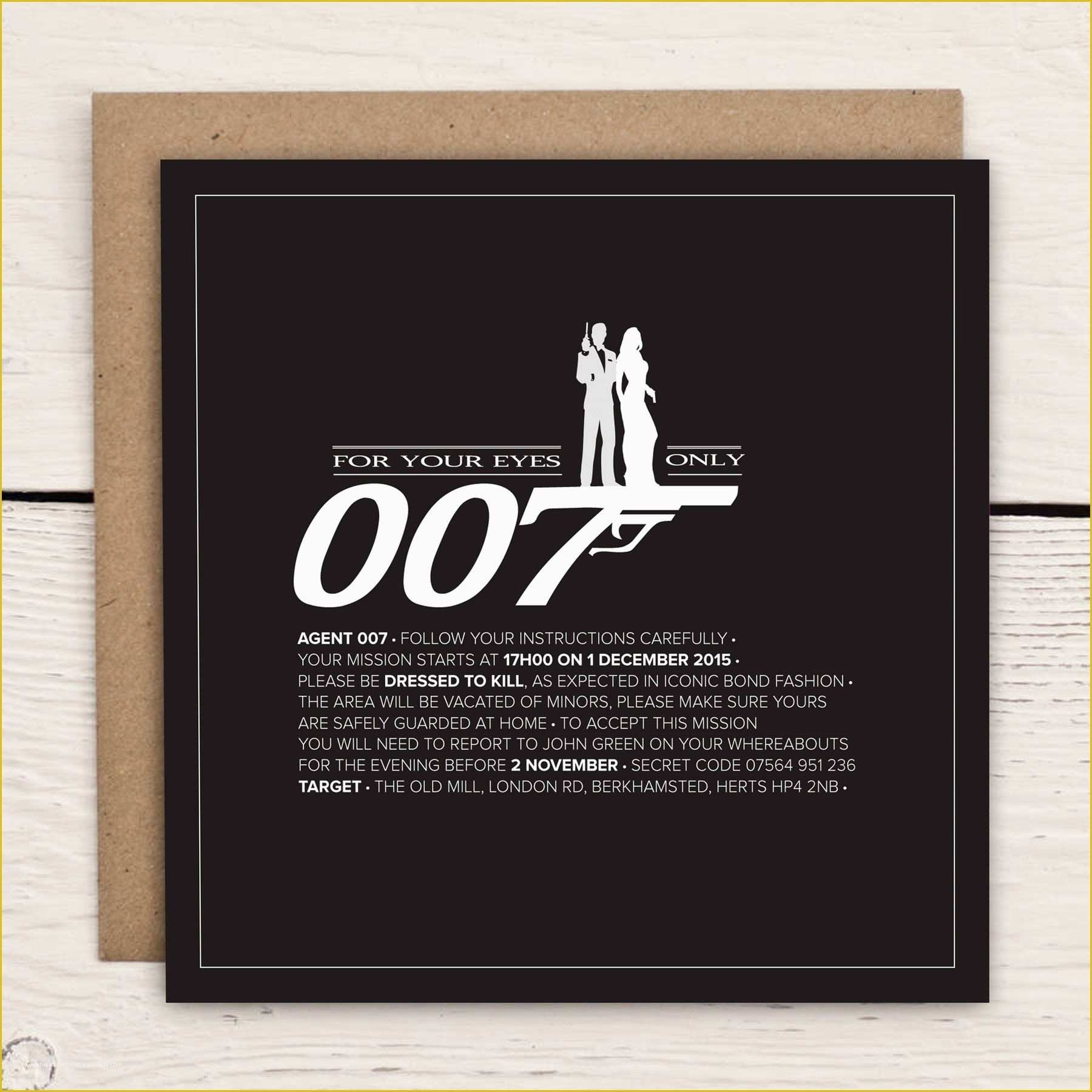 Free James Bond Invitation Template Of Ecfaaddcddef New Free James Bond 