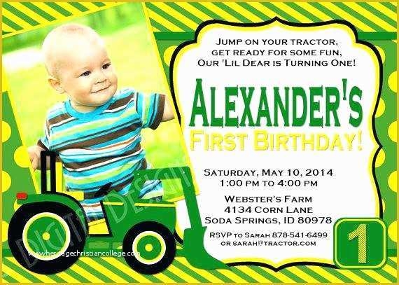 Free John Deere Invitation Template Of John Deere Birthday Party 
