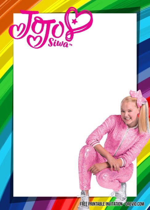 FREE Jojo Siwa Birthday Invitation Templates Download Hundreds FREE 