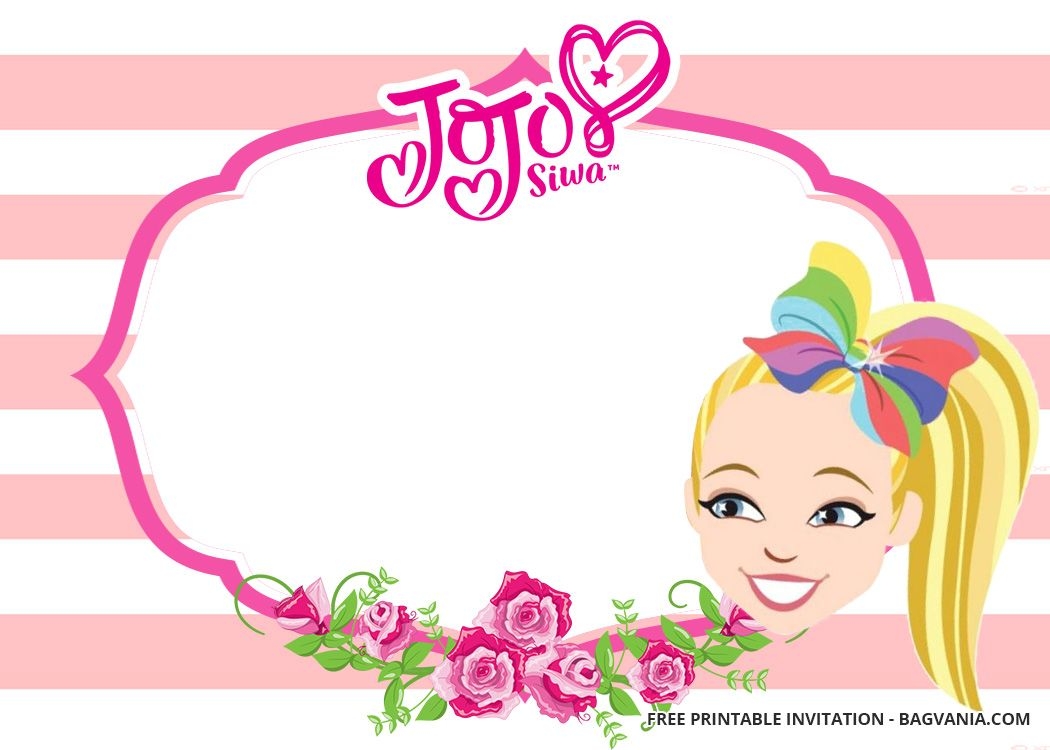 jojo siwa birthday invitation templates