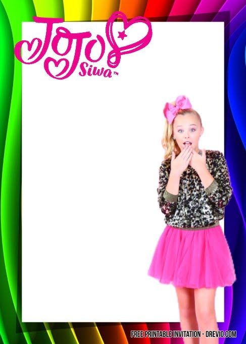 FREE Jojo Siwa Birthday Invitation Templates Jojo Siwa Birthday