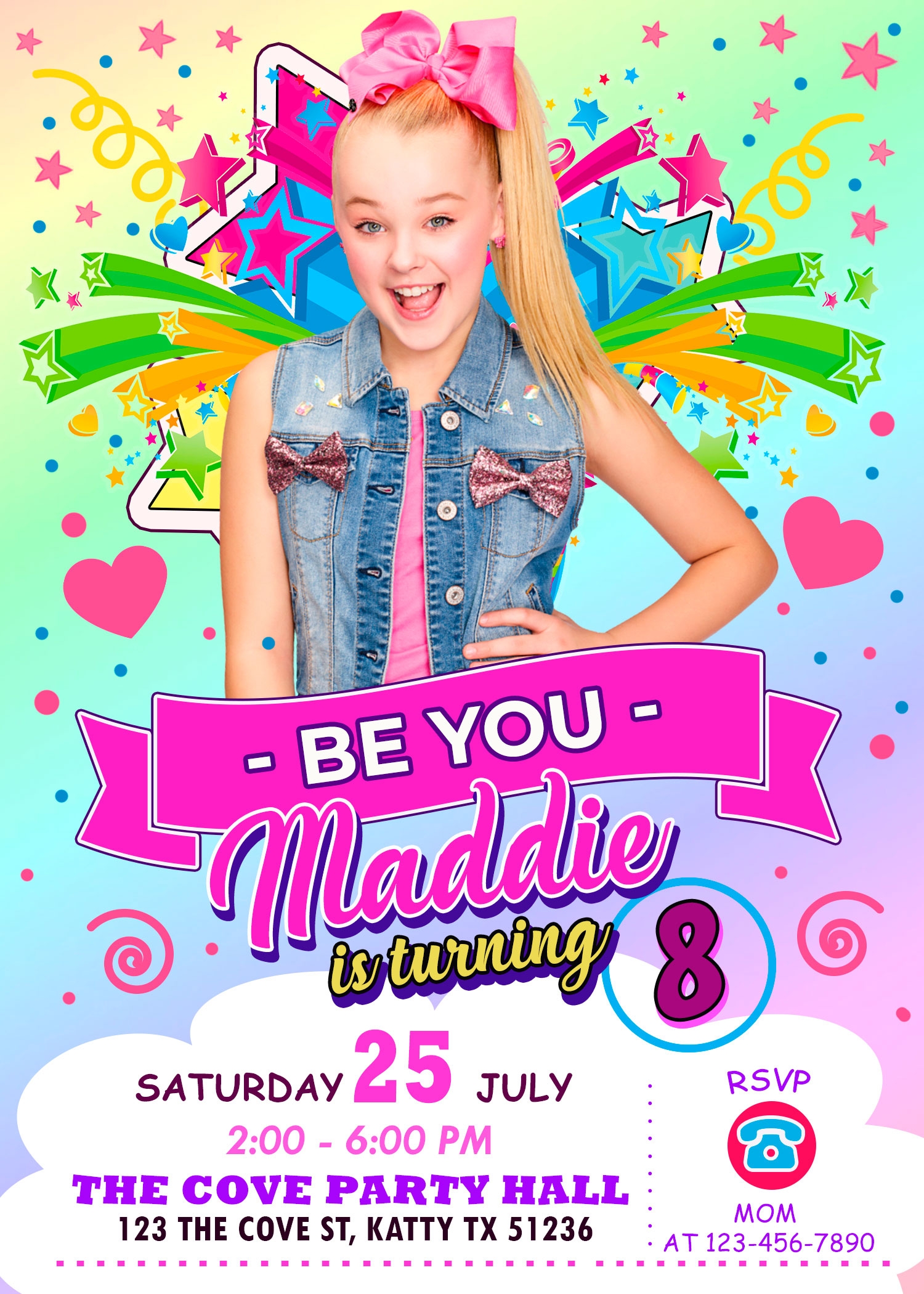 Free Jojo Siwa Printable Party Invitations Download Free Jojo Siwa 