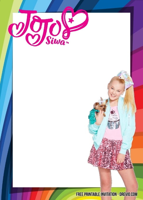 jojo siwa party invitations templates