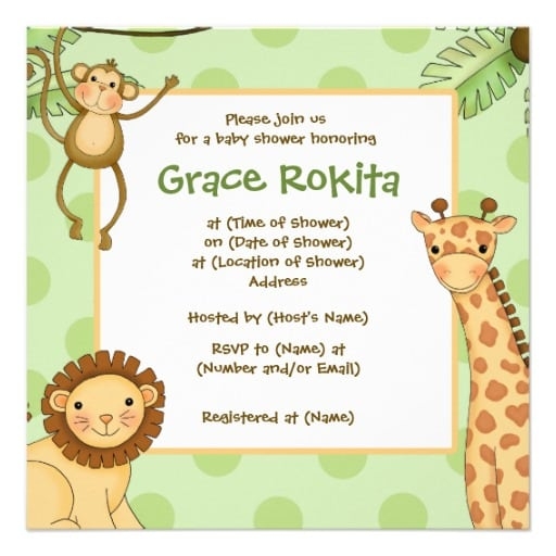 Free Jungle Themed Invitation Template