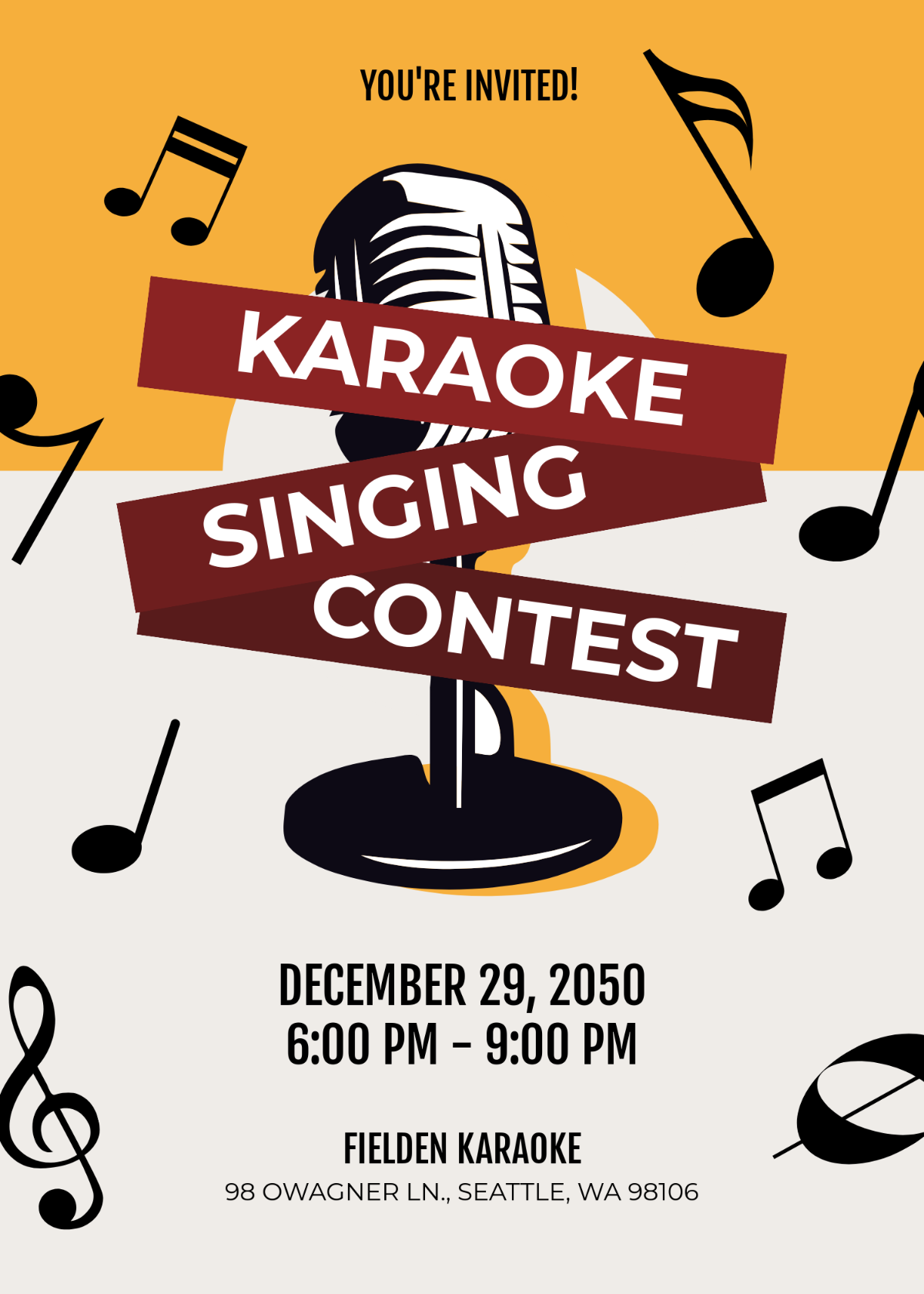 Free Karaoke Night Invitation Template To Edit Online