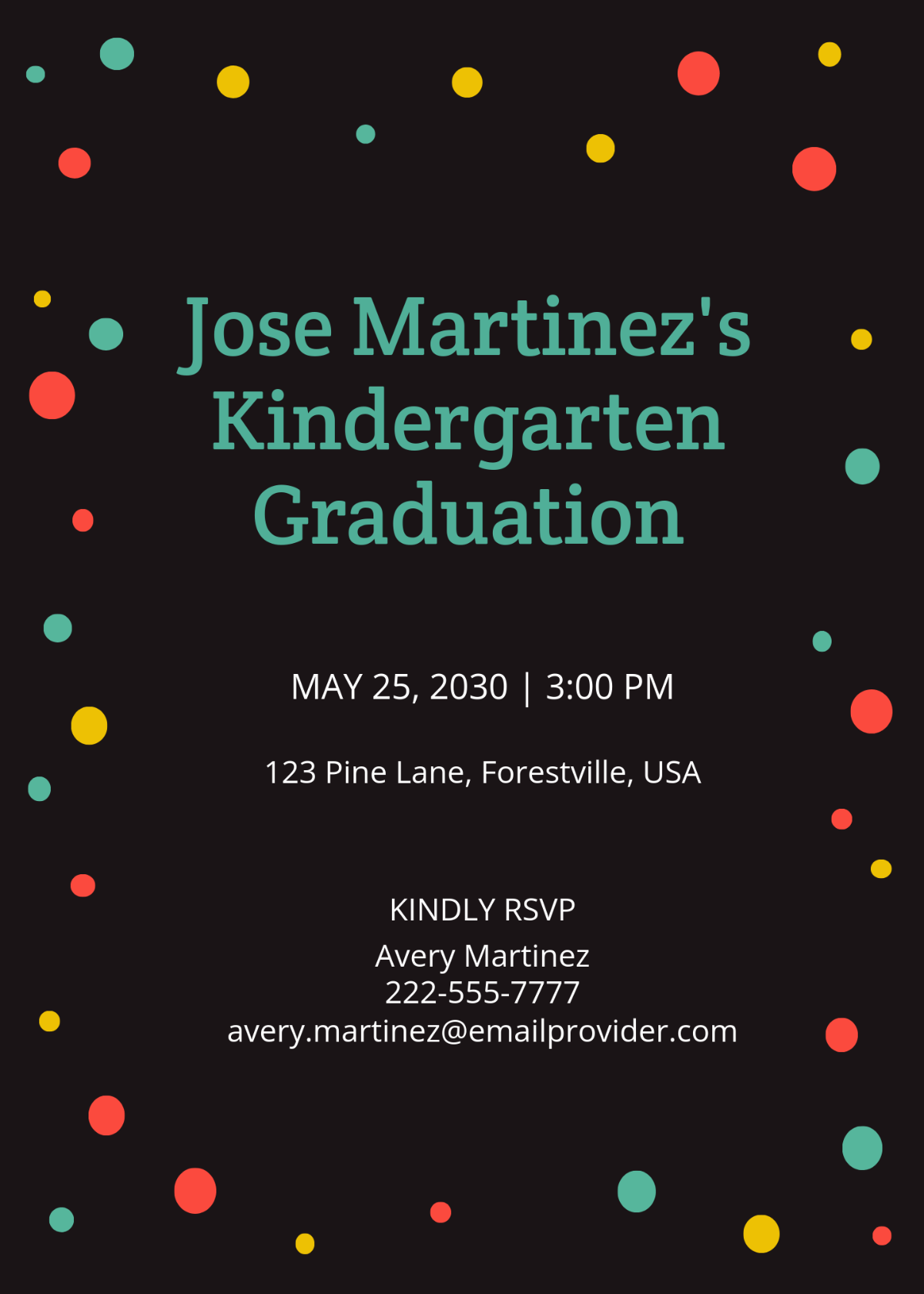 kindergarten invitation template