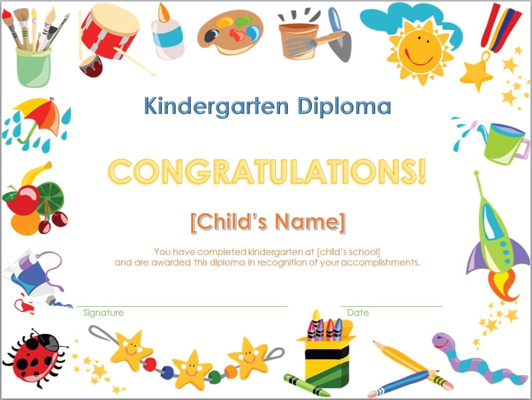 Free Kindergarten Graduation Invitation Template