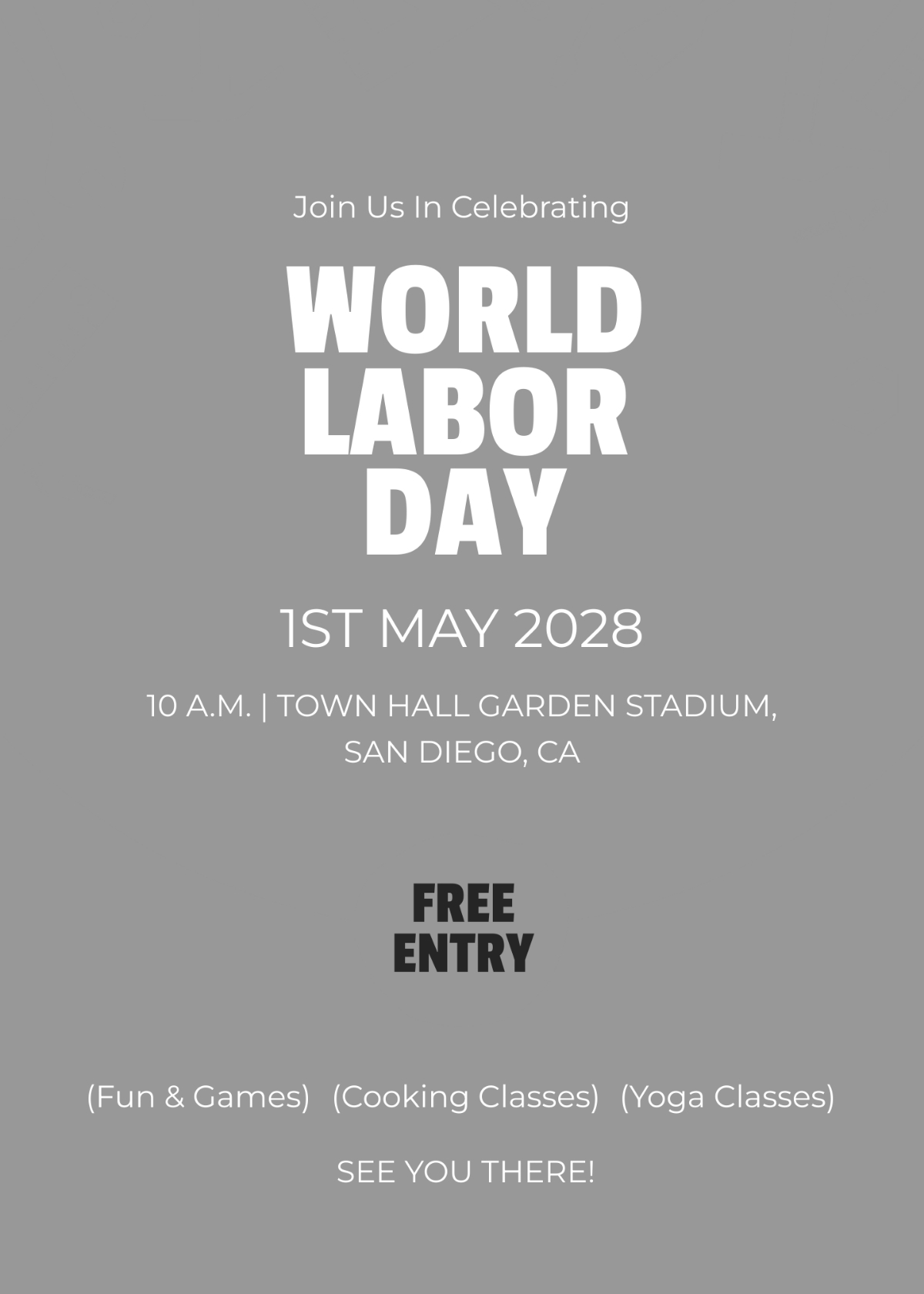 Free Labor Day Invitation Edit Online Download Template