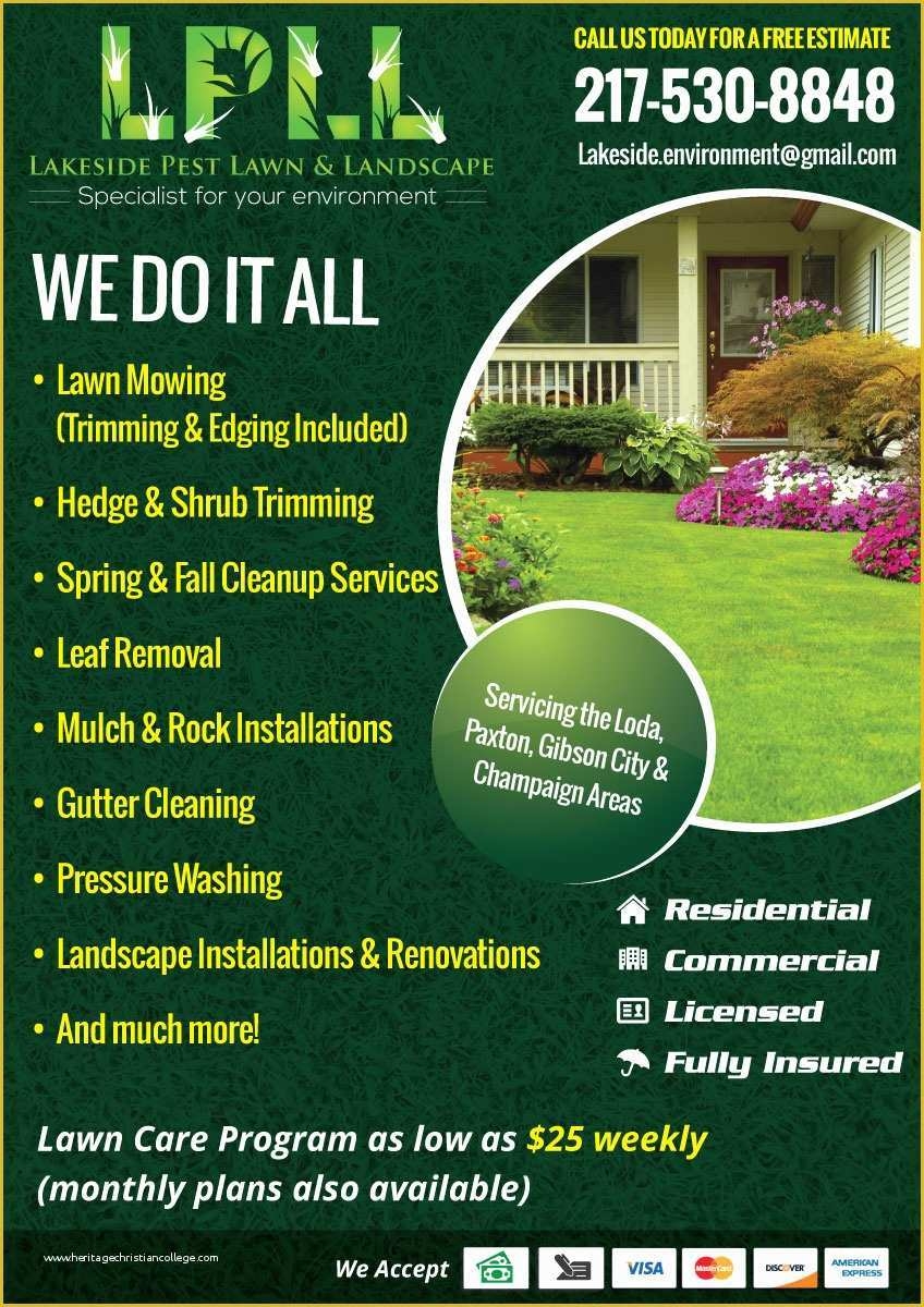 Free Lawn Care Flyer Templates Word Of Lawn Mowing Lawn Care Yard Word 