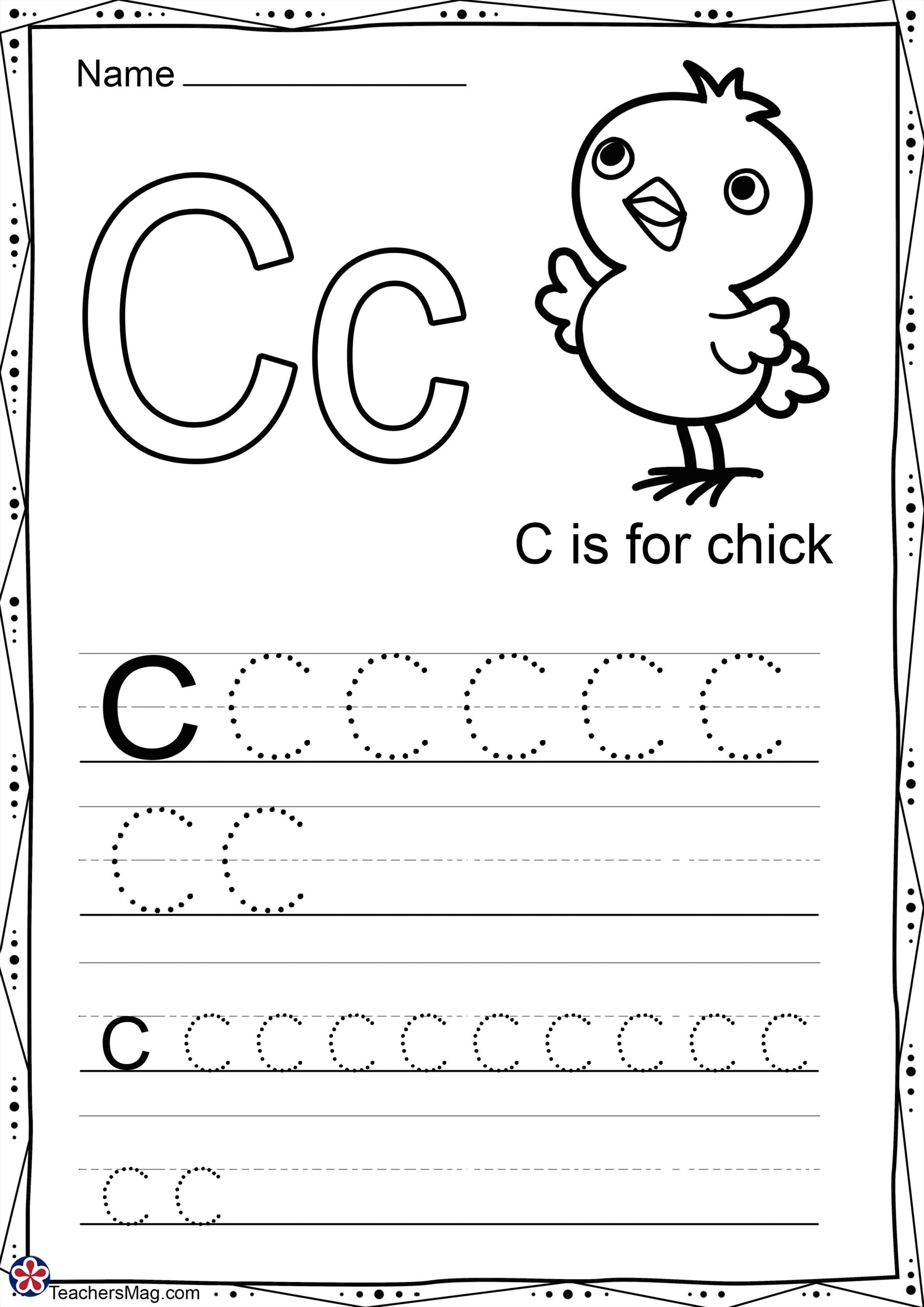 letter tracing worksheets for preschool