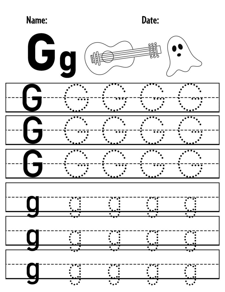 Free Letter G Alphabet Learning Worksheet For Preschool Worksheets 