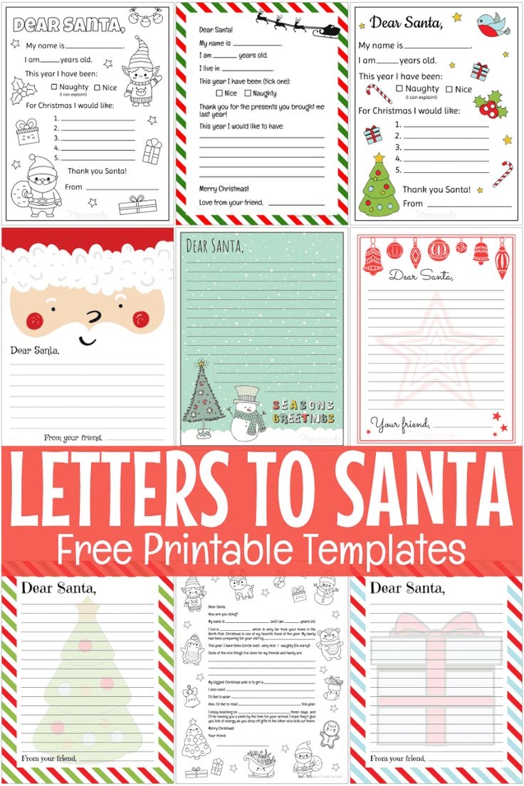 Free Letters From Santa Templates Printable Printable New Year Banners