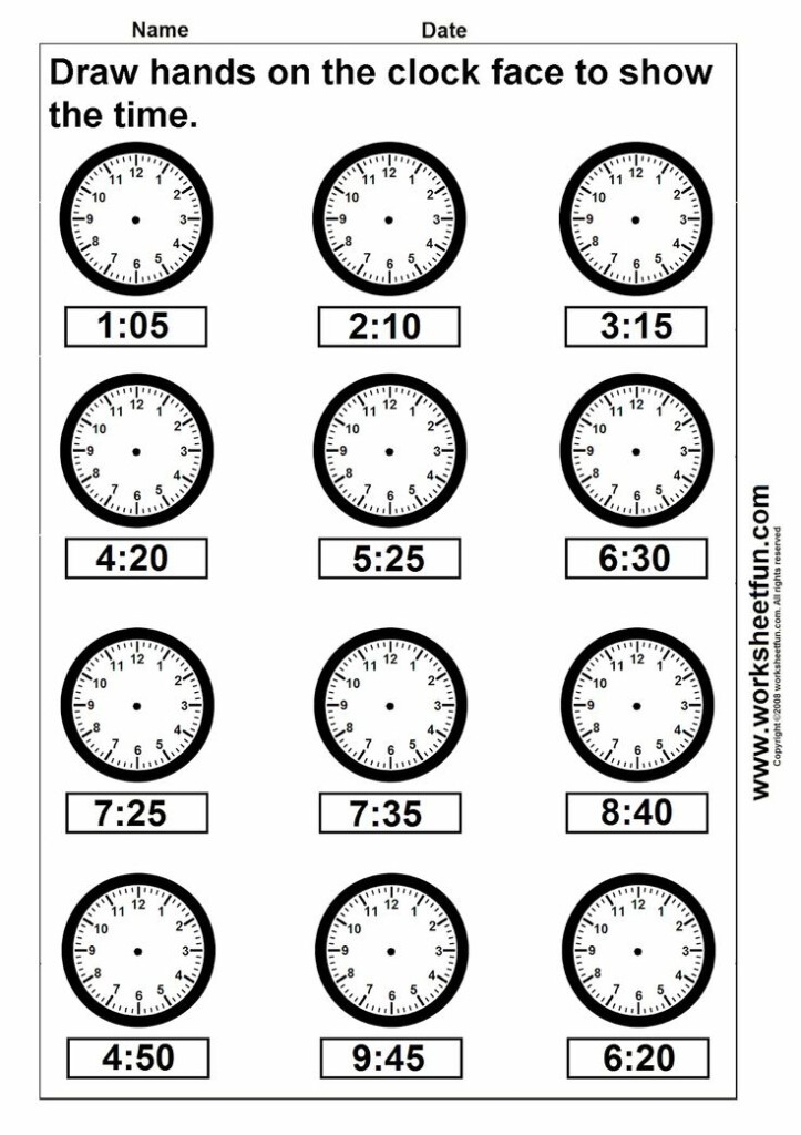 Free Math Time Worksheets Time Worksheets