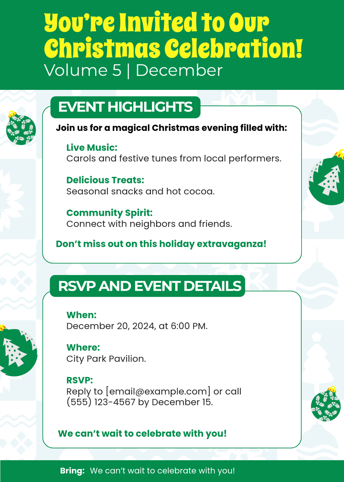 newsletter invitation template
