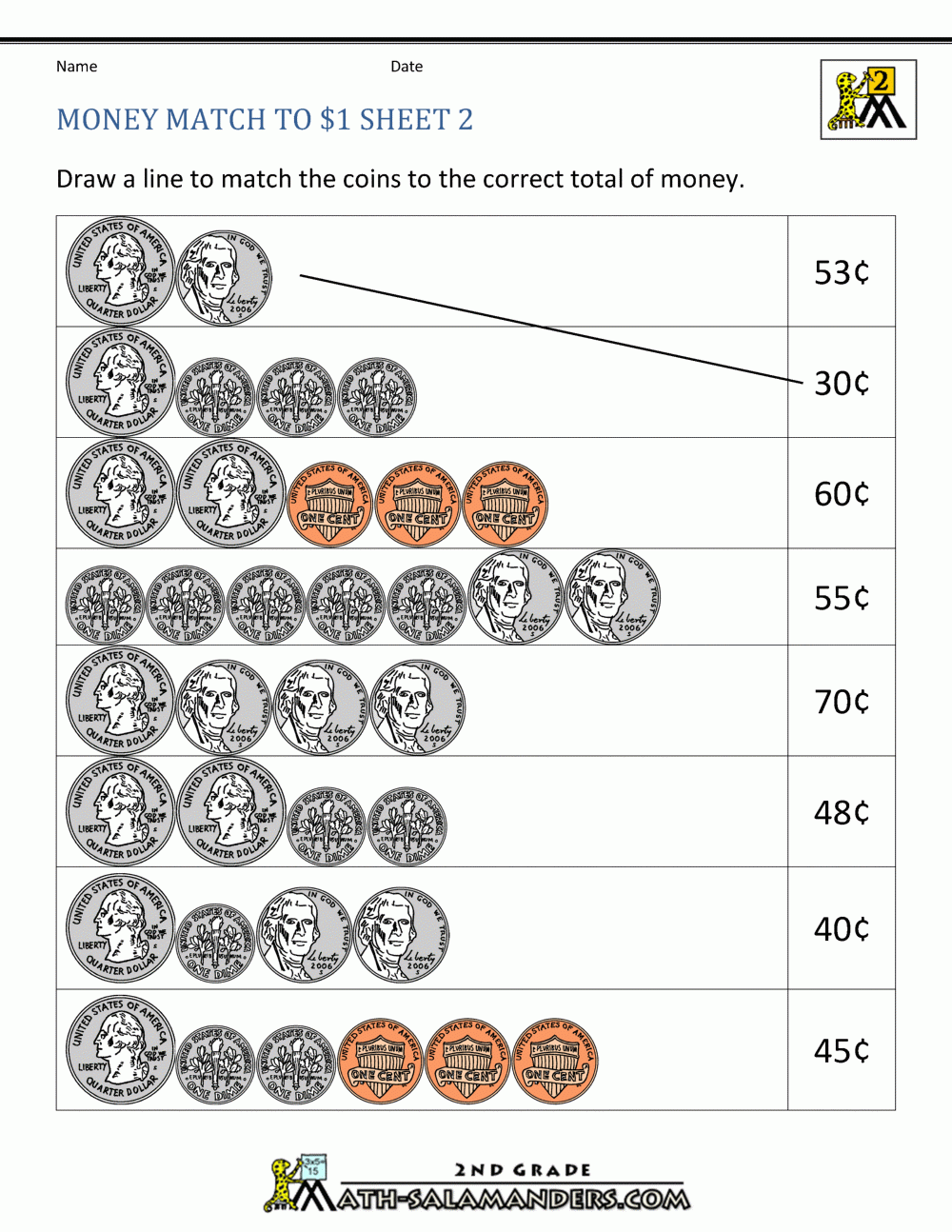 money skills worksheets