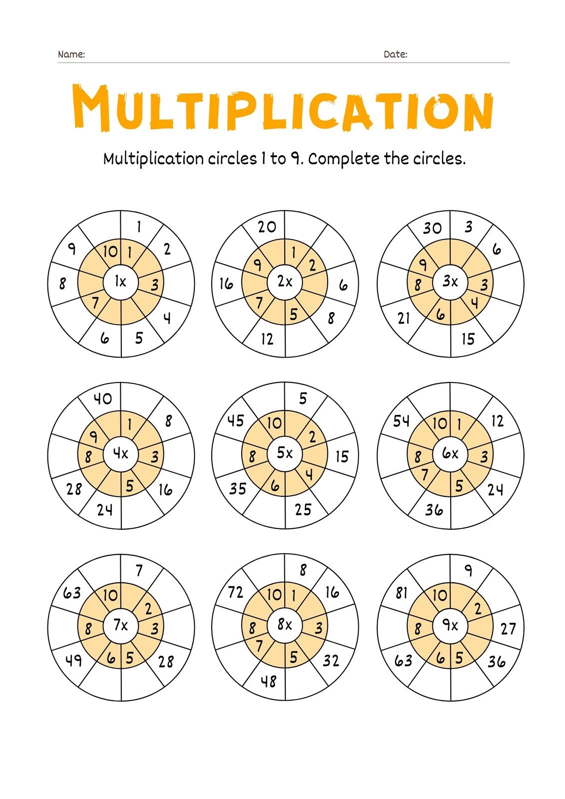 multiplication worksheet pdf