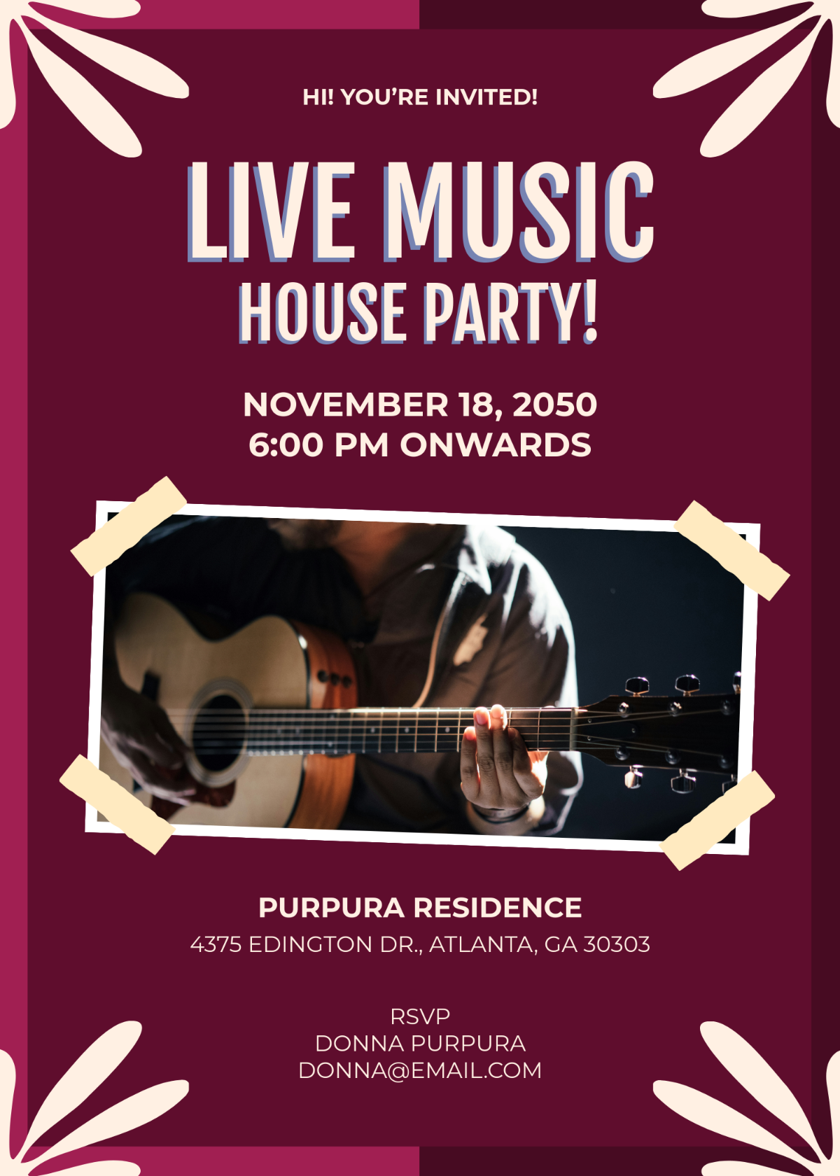 music invitation template