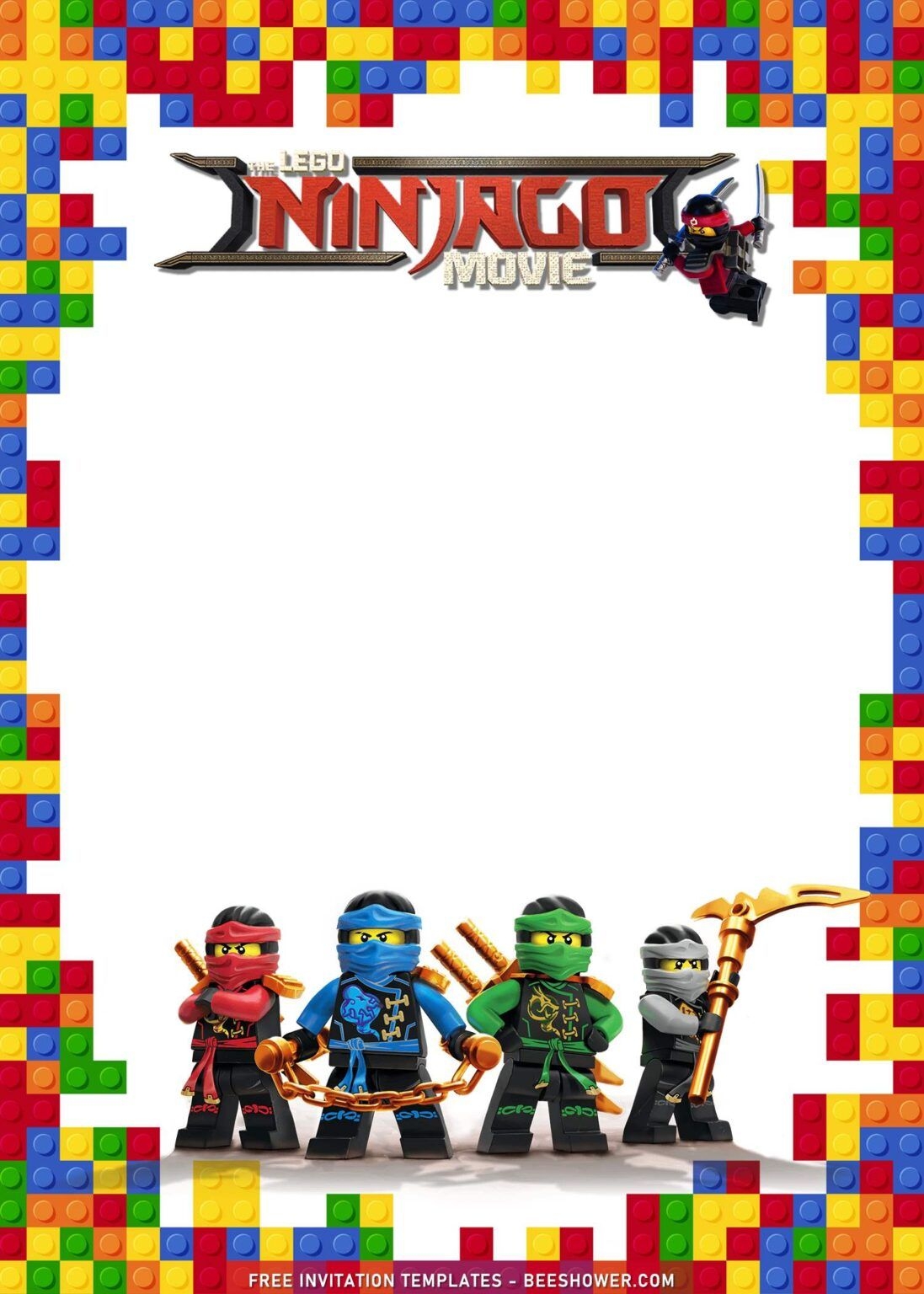 ninjago birthday invite template