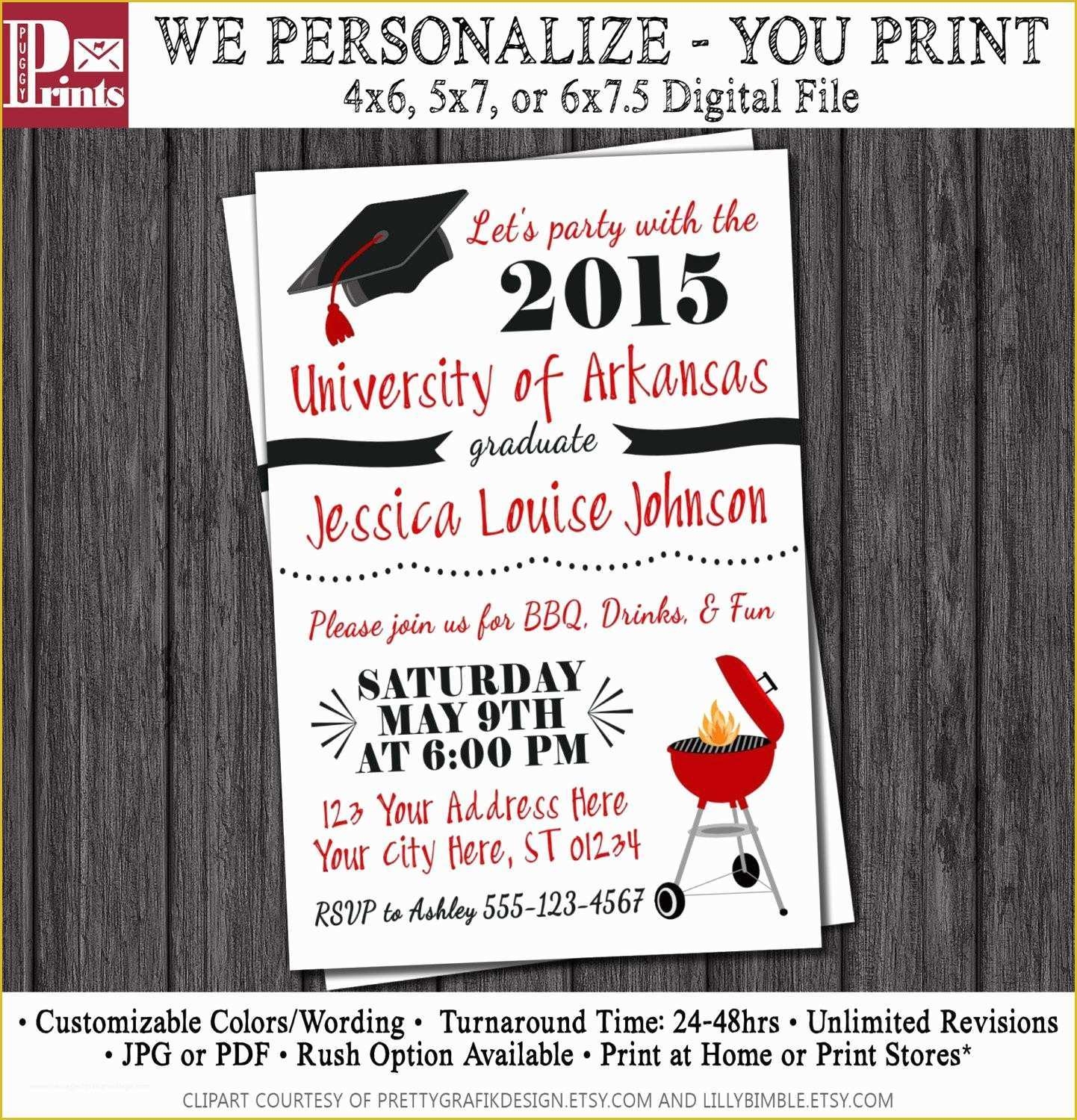 Free Online Graduation Party Invitation Templates Of Free Printable