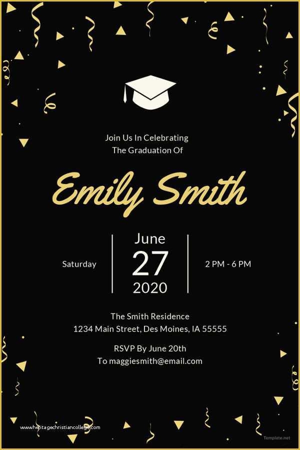 online graduation party invitation templates