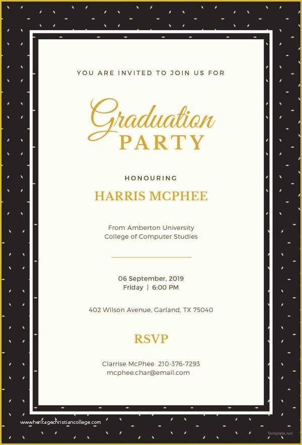 Free Online Graduation Party Invitation Templates Of High School 