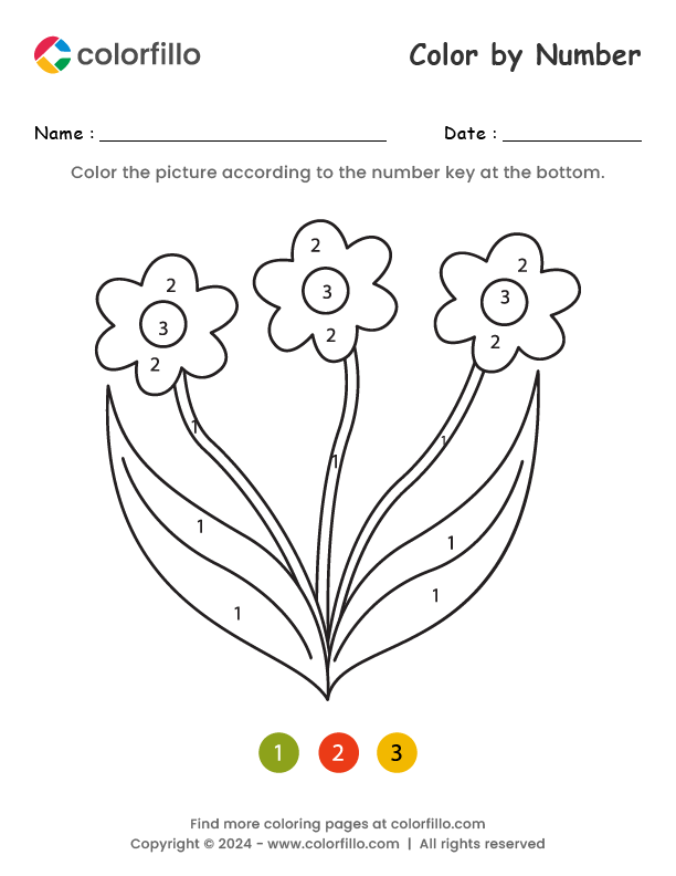Free Online Sunflower Color By Number Colorfillo