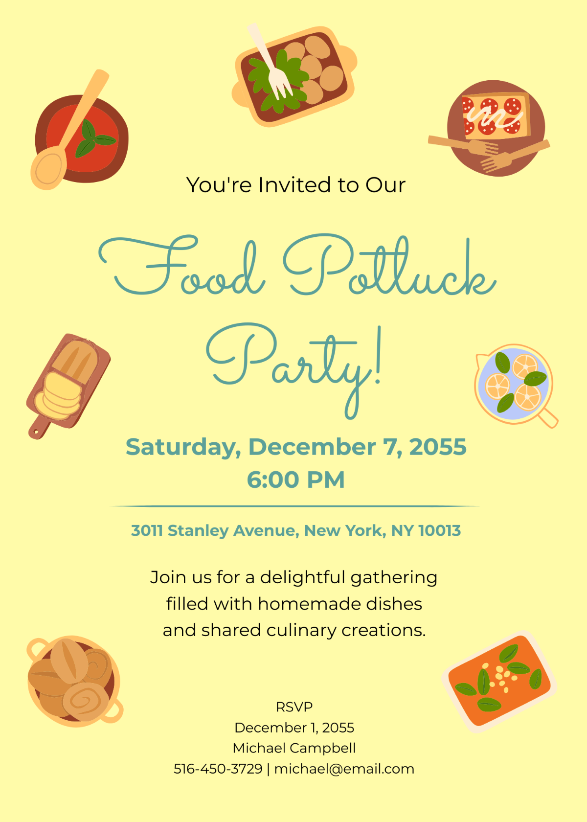 office potluck invitation template free