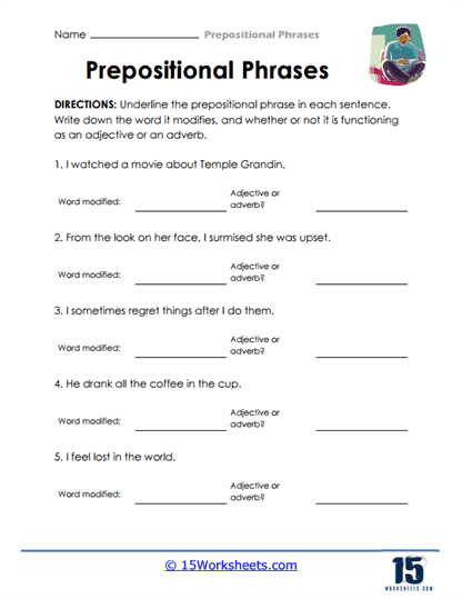Free Prepositional Phrases Worksheet Download Free Prepositional 