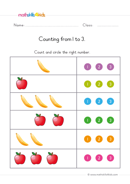 Free Preschool Math Worksheets PDF For Your Little Learners