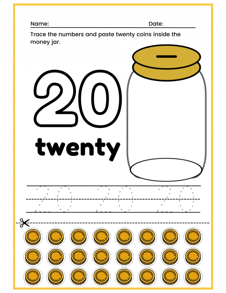 number 20 worksheets
