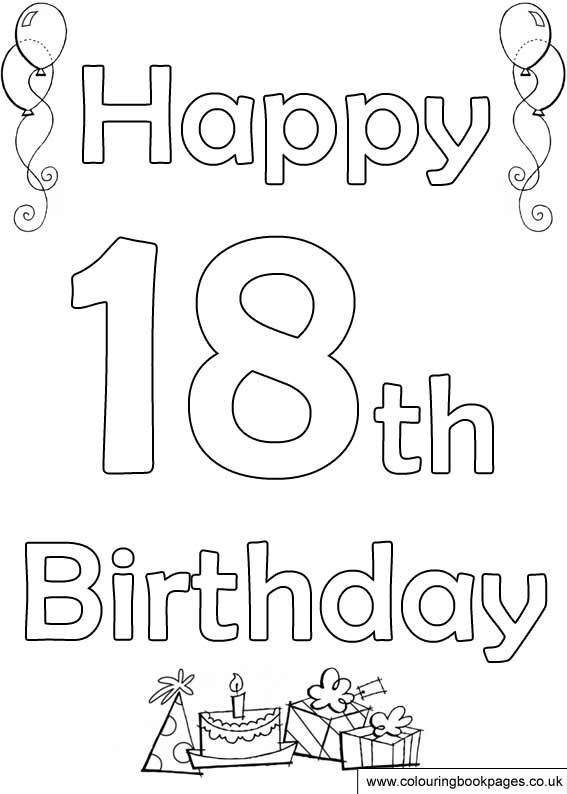 18th birthday cards free printable