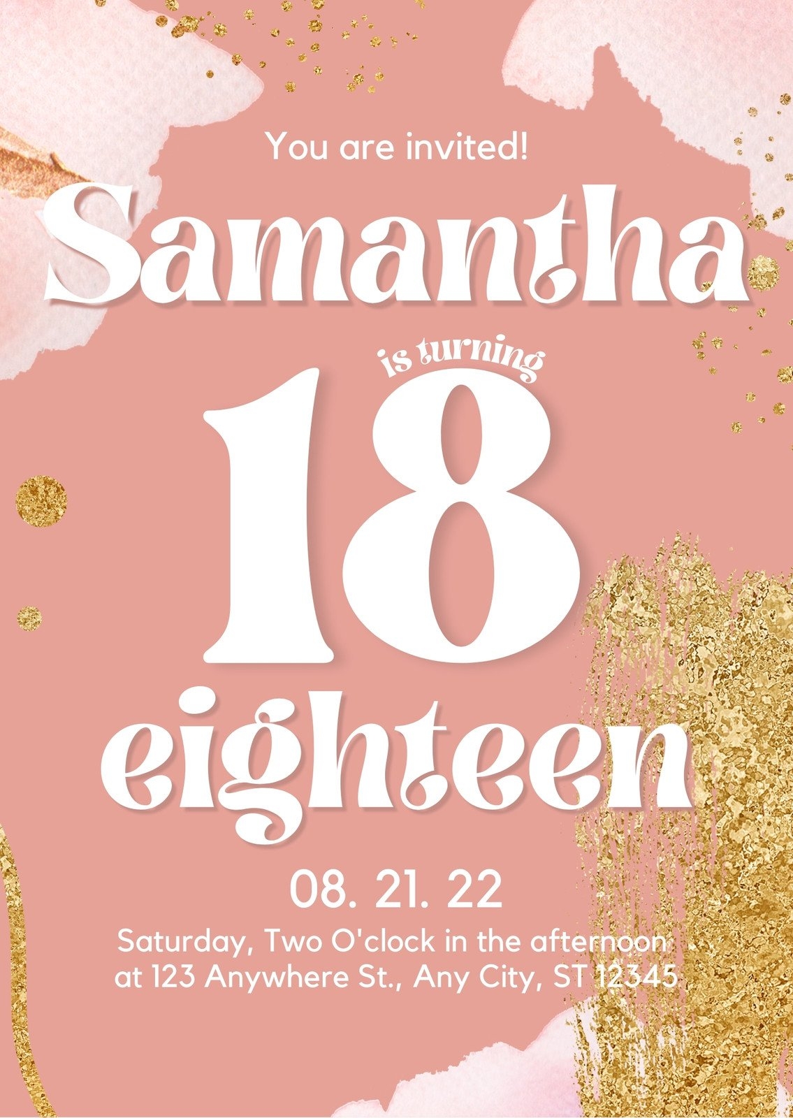 Free Printable 18th Birthday Invitation Templates Canva 56 OFF