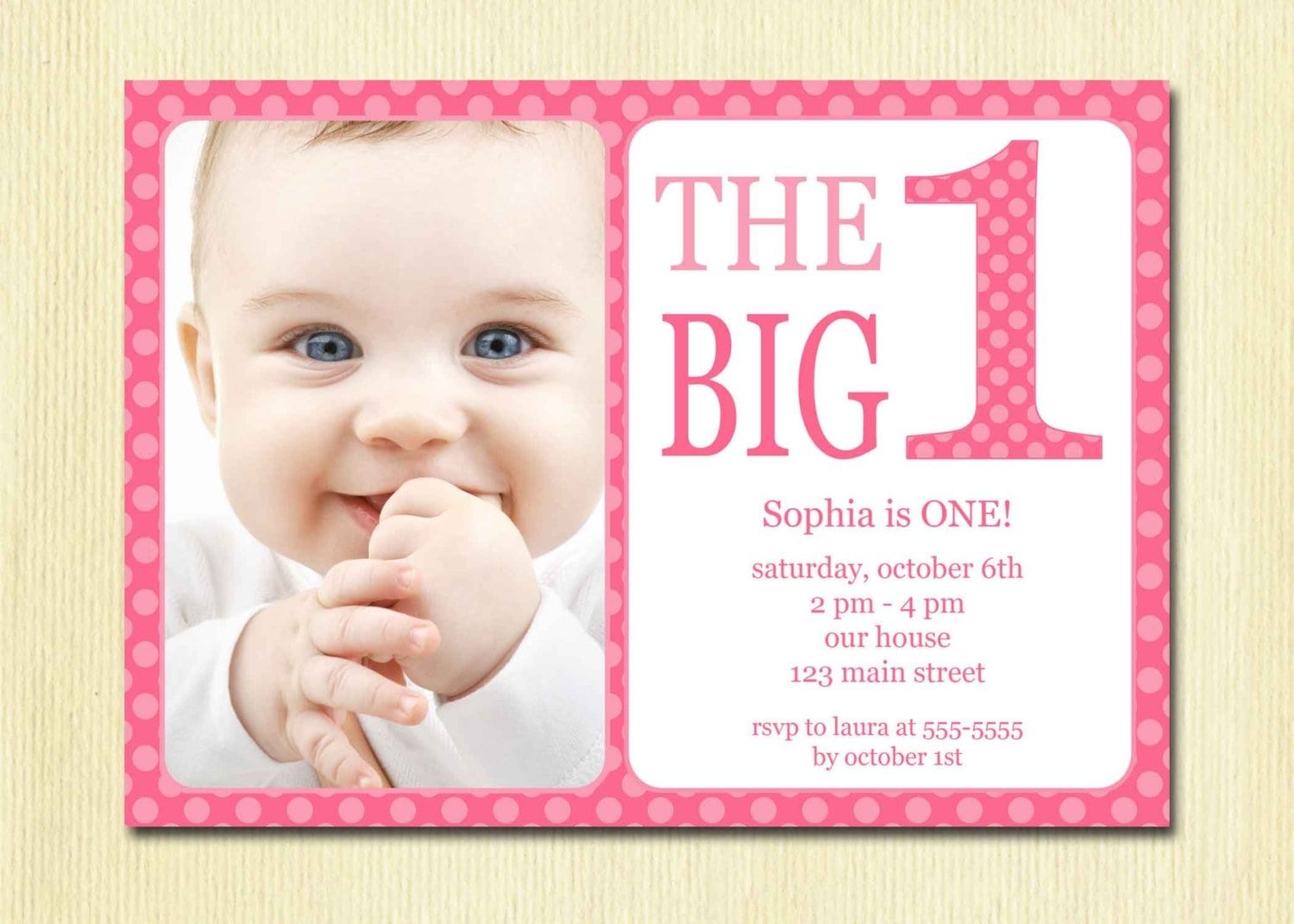 Free Printable 1st Birthday Photo Invitations Wedding Invitation Sample