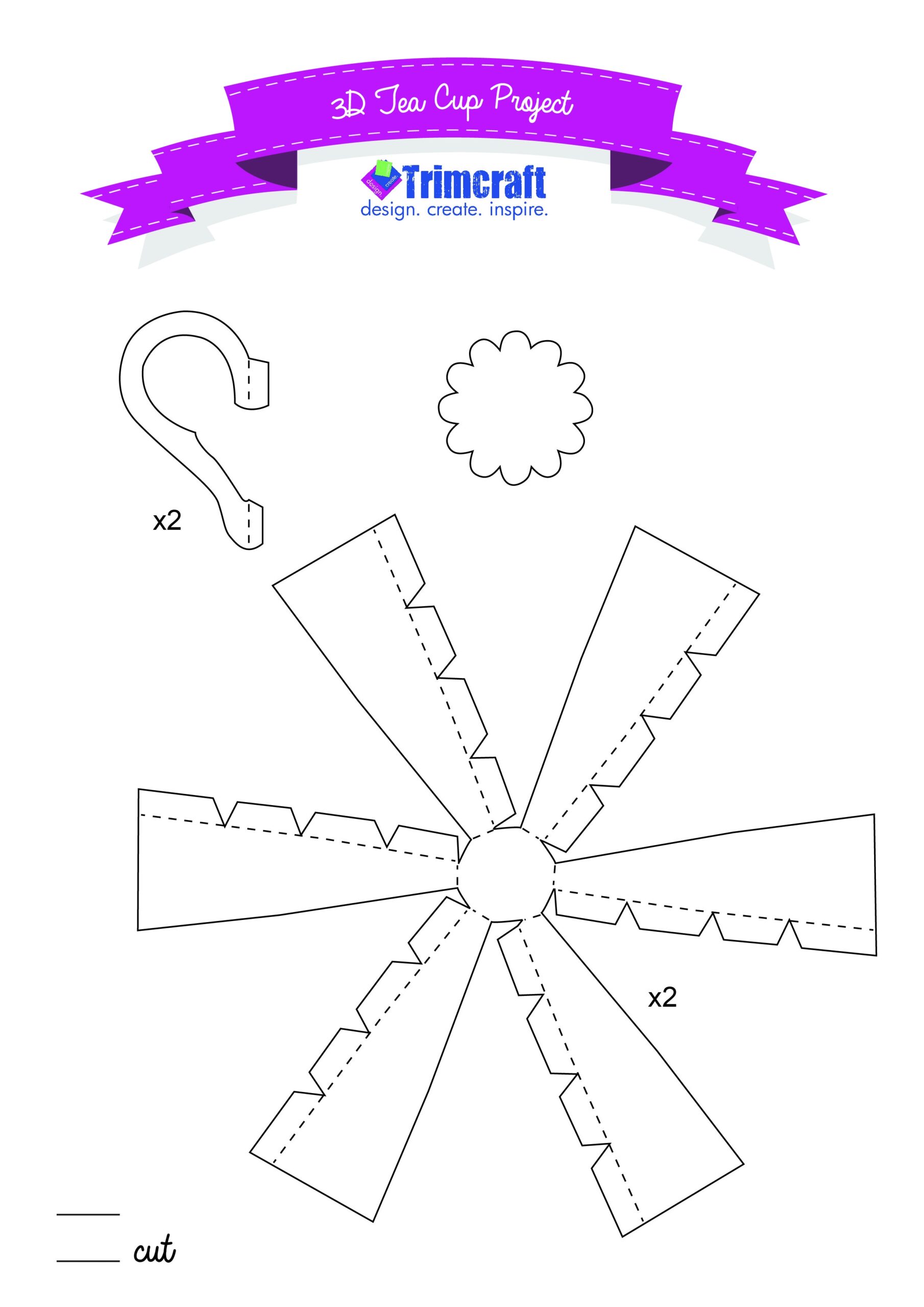 Free Printable 3d Tea Cup Template Printable Templates