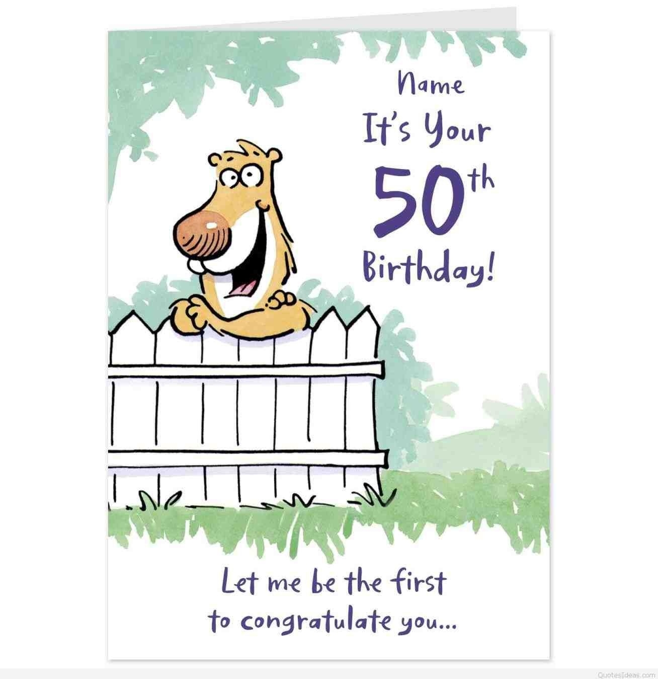 Free Printable 50Th Birthday Cards Funny Free Printable