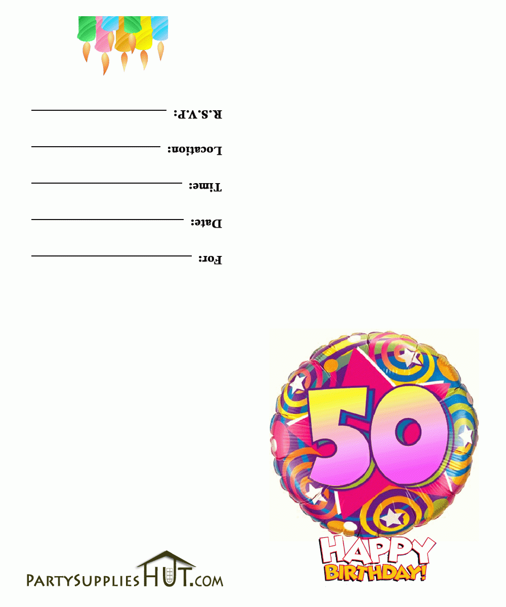 Free Printable 50th Birthday Invitation Cards Invitation Design Blog